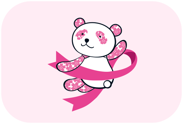 樱花大熊猫和粉红蝴蝶结