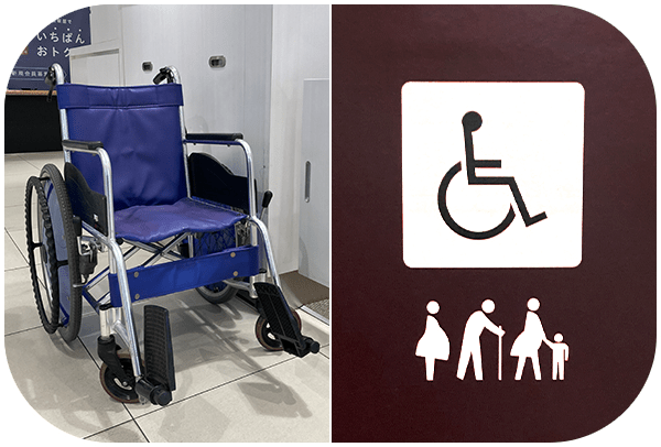 能用轮椅使用的厕所、试衣室